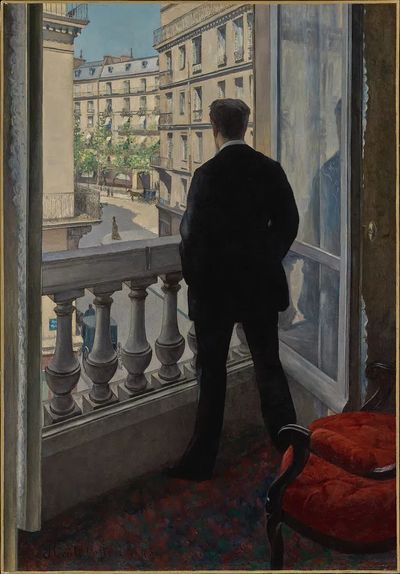 Young Man His Window Gustave. poster