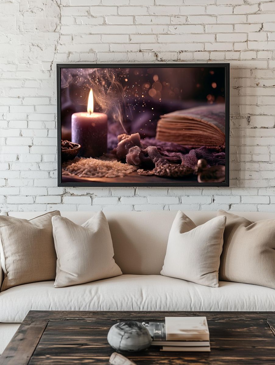 Mystic Candle Still Life Poster. — room view 1