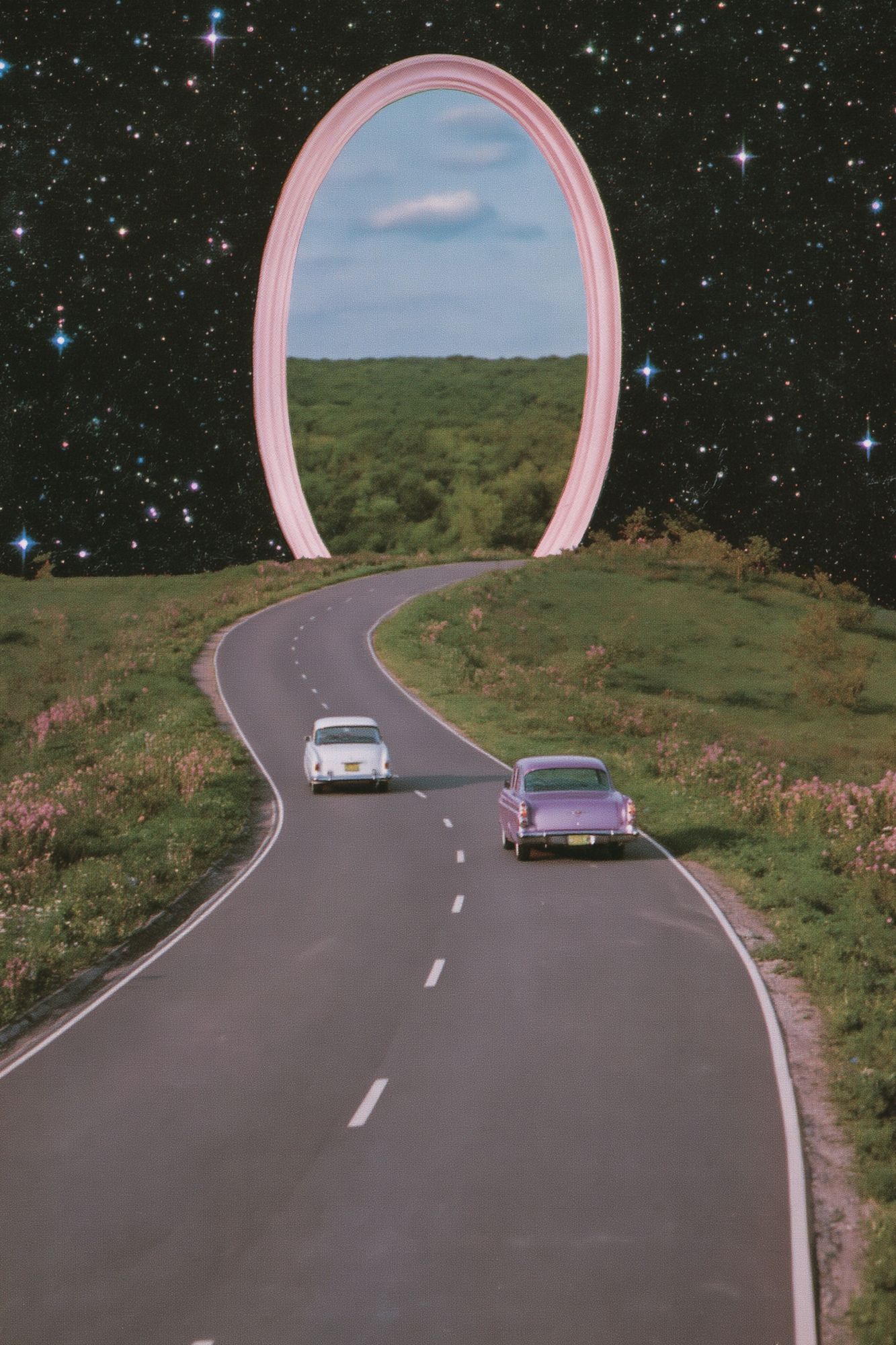Surreal Cosmic Road Trip Poster. poster — fine-art art