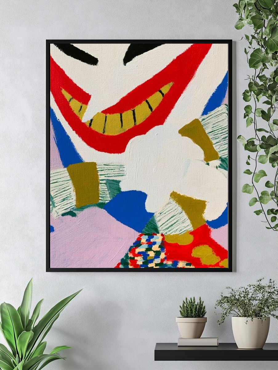 Abstract Clown Face Poster. — room view 4