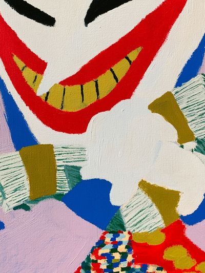 Abstract Clown Face Poster. poster