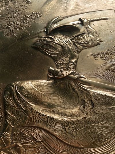 Samurai Relief Abstract Print. poster