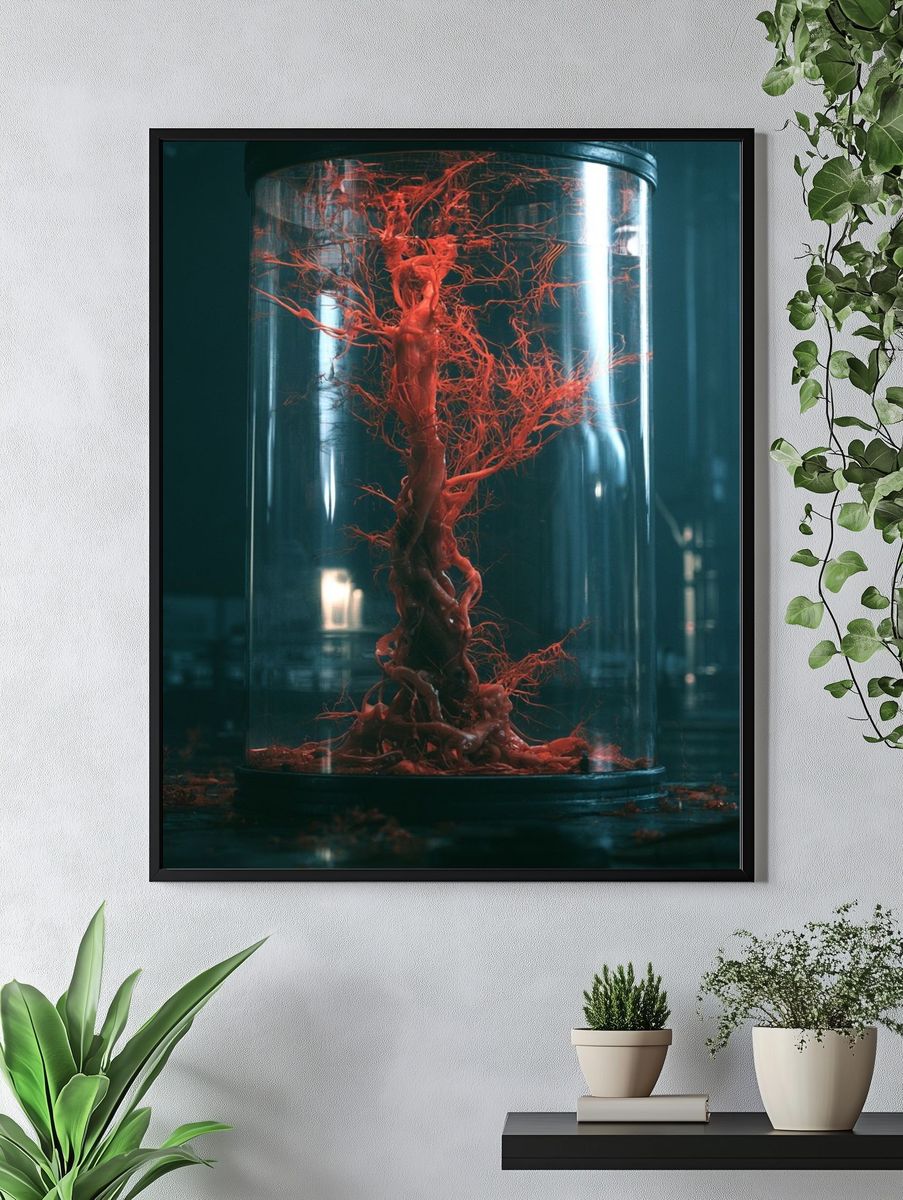 Crimson Specimen Surrealism Print. — room view 4