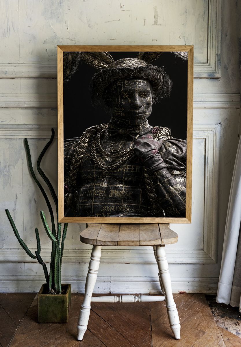 Dark Surreal Portrait Print. room preview