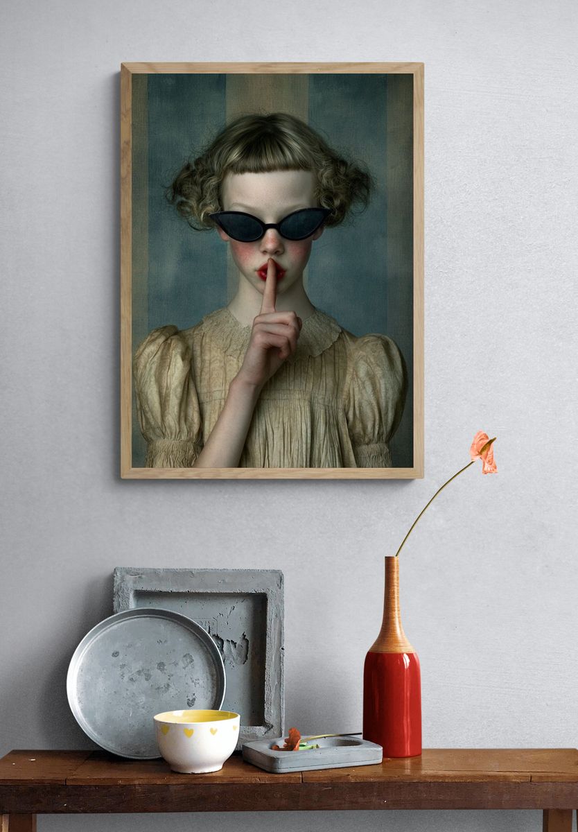 Silent Portrait Surrealism Poster. — room view 3