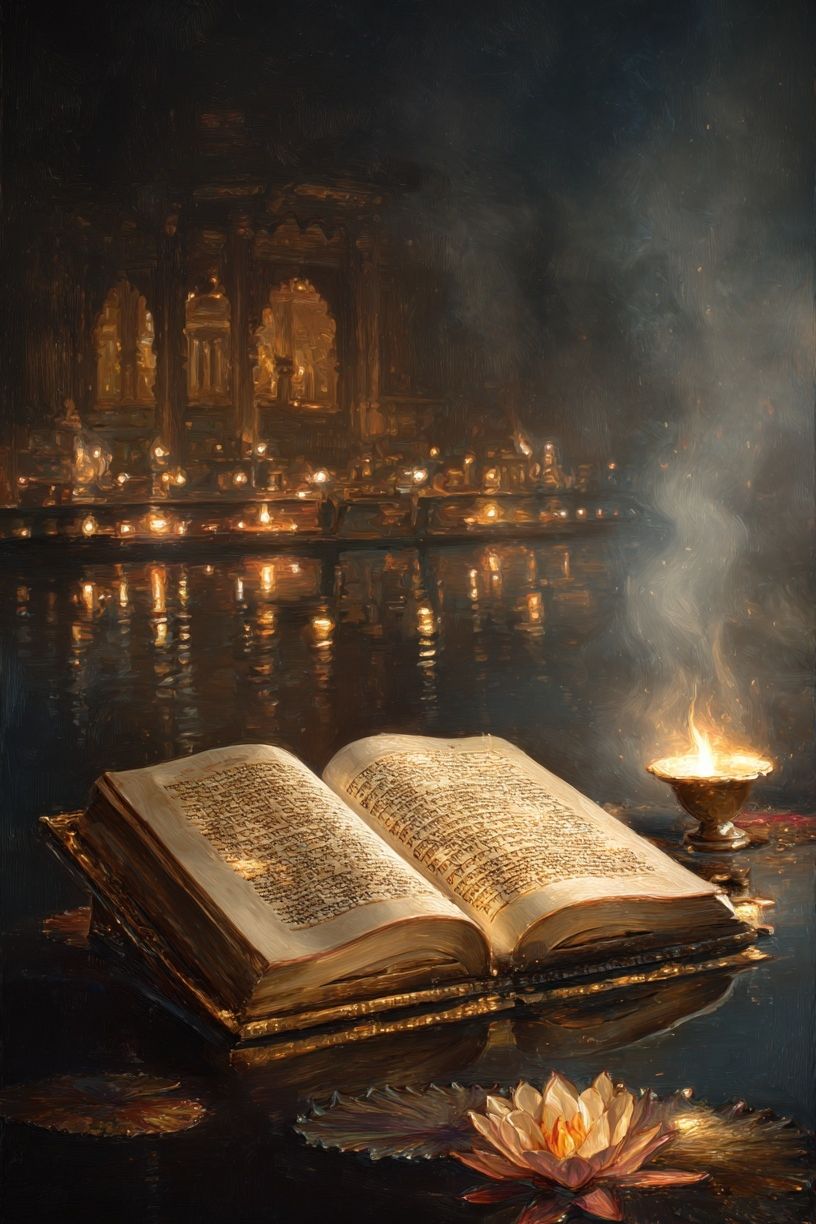Sacred Book Still Life Print. poster detail