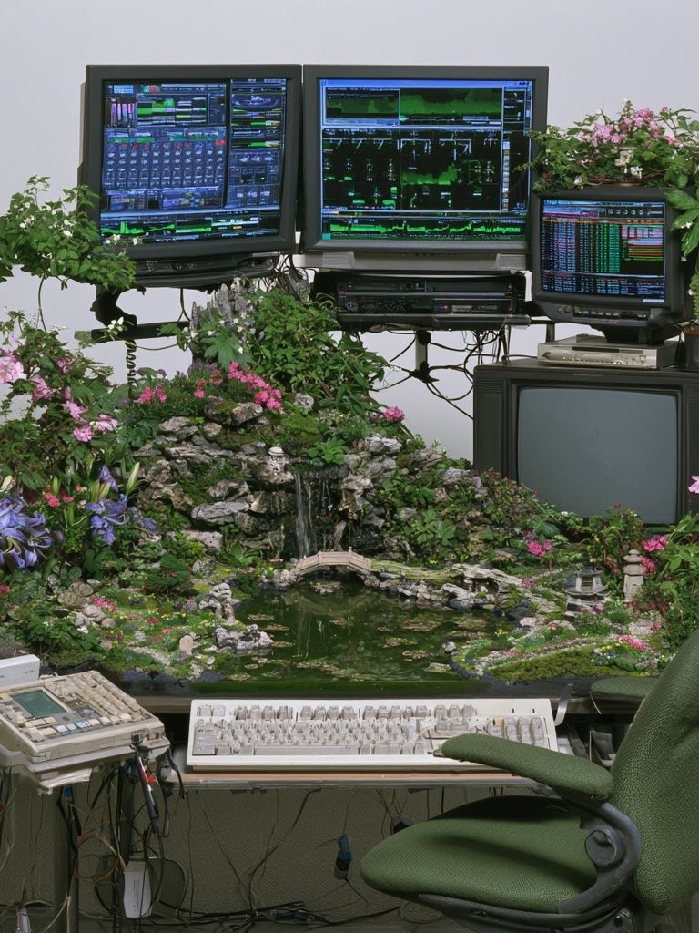 Surreal Tech Garden — Fine-Art Print. poster detail