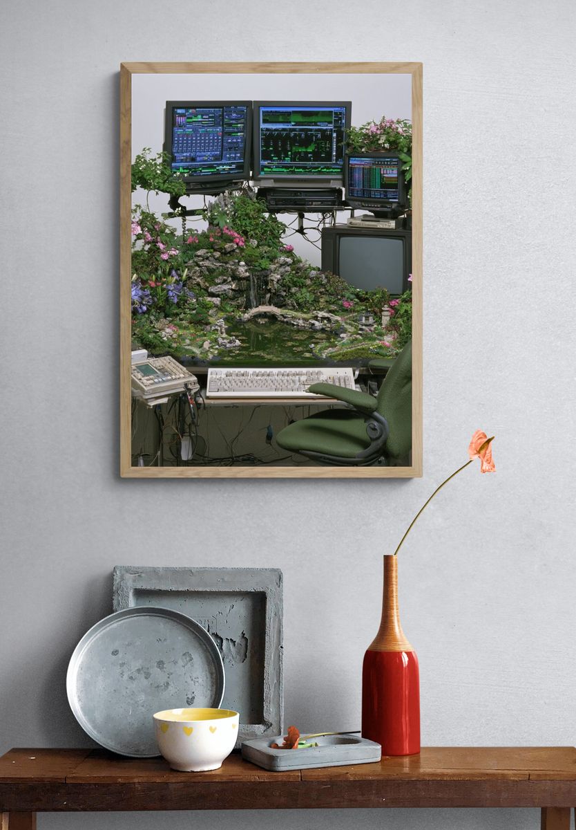 Surreal Tech Garden — Fine-Art Print. — room view 3