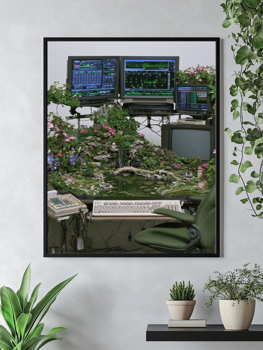 Surreal Tech Garden — Fine-Art Print. — room view 4