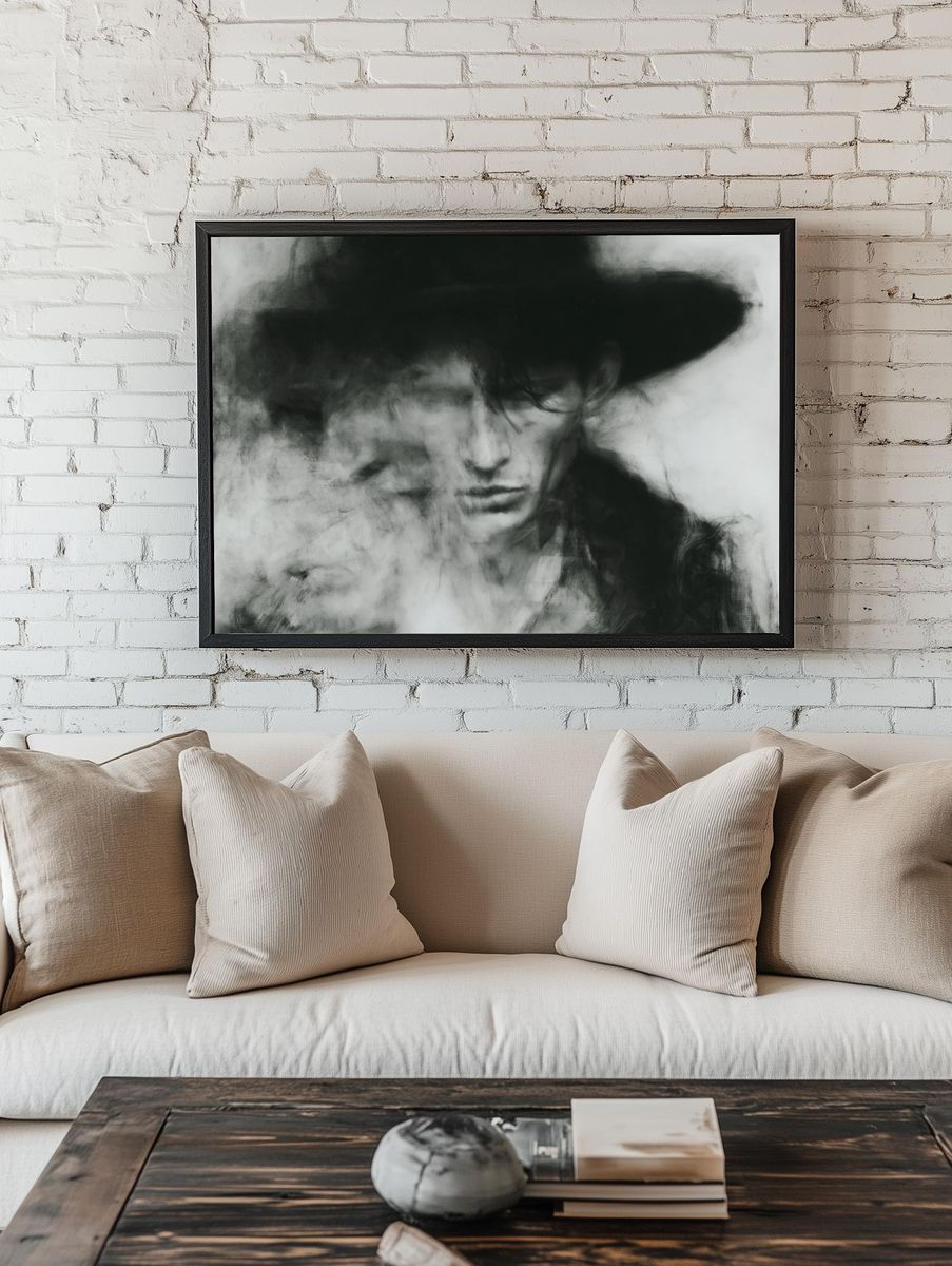 Abstract Face Study Print. — room view 1