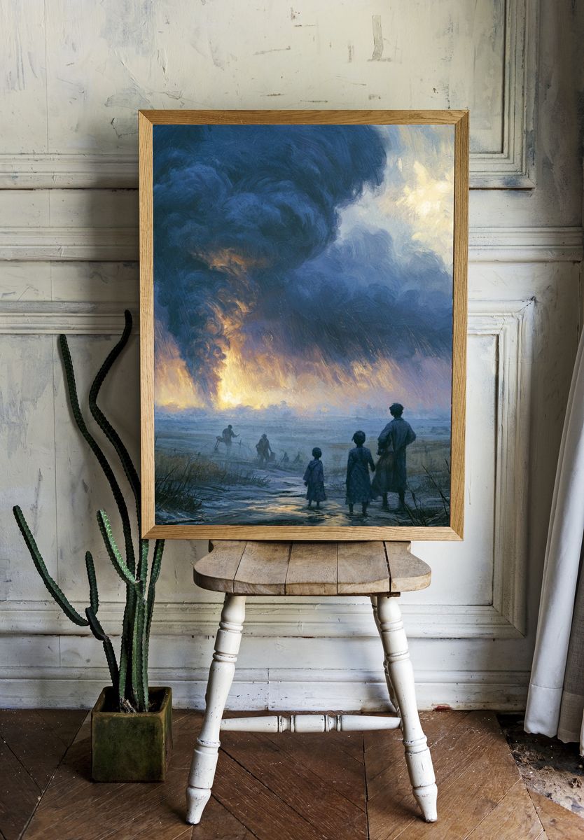 Storm Over the Marsh Print. — room view 1