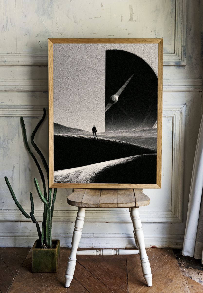 Surreal Lunar Landscape Print. — room view 1