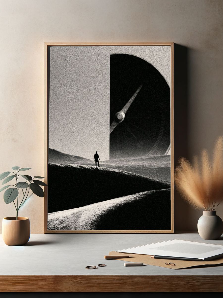 Surreal Lunar Landscape Print. — room view 2