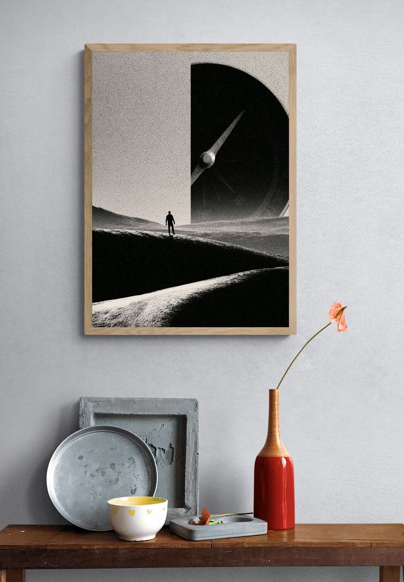 Surreal Lunar Landscape Print. — room view 3