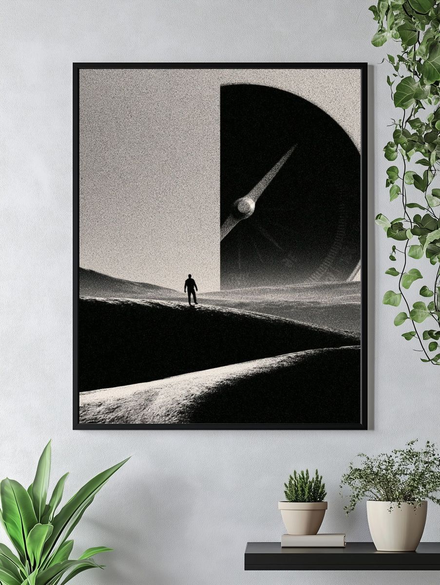 Surreal Lunar Landscape Print. — room view 4