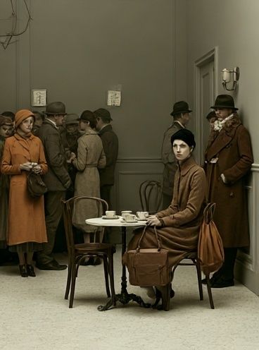 Café Scene — Fine-Art Print. poster — fine-art art