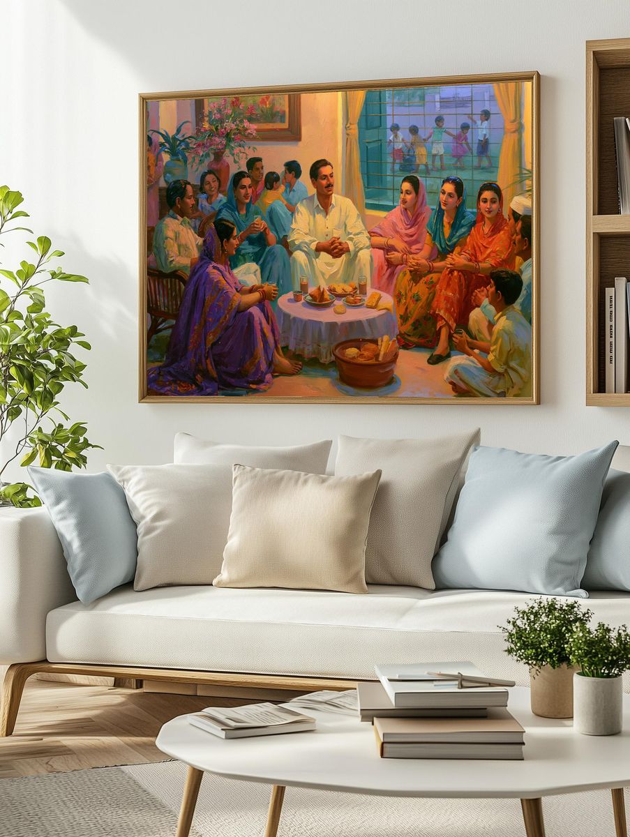 Family Gathering — Fine-Art Print. — room view 2
