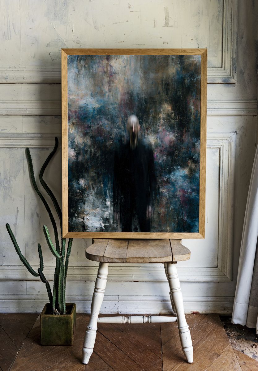 Blurred Figure Contemporary Print. — room view 1