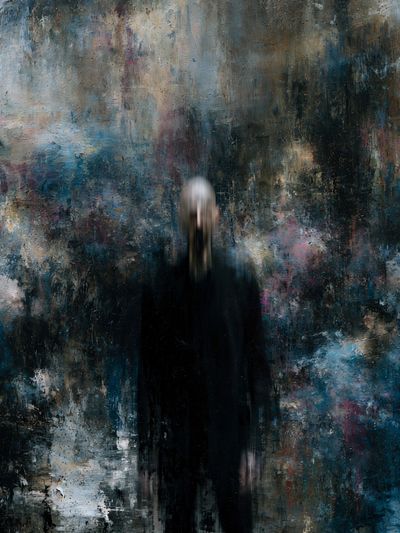 Blurred Figure Contemporary Print. poster