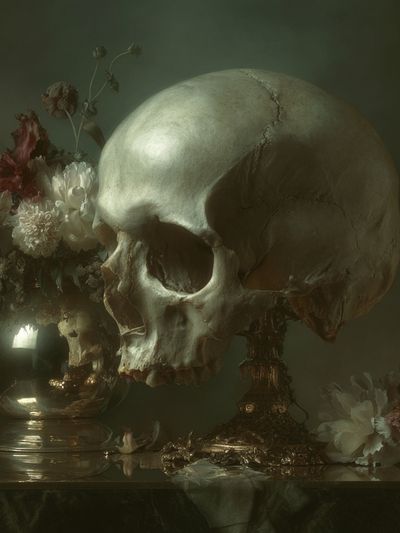 Skull Still Life — Fine-Art Print. poster print