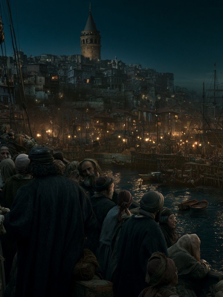Harbor City at Dusk Poster. poster detail