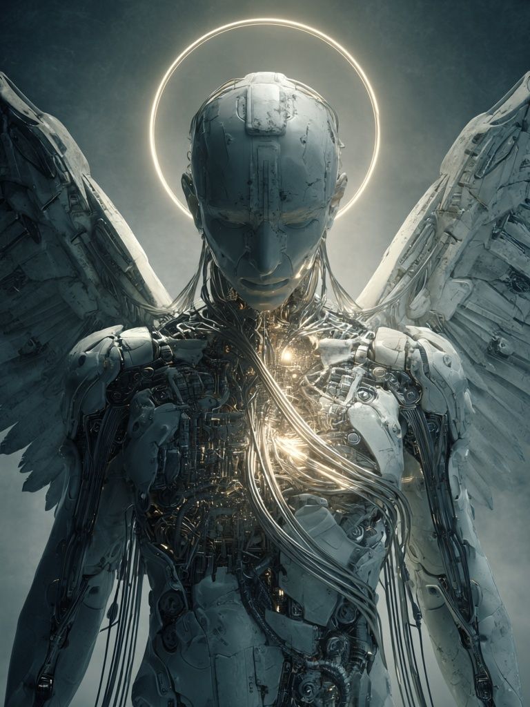Cyber Angel Halo Poster. poster — fine-art art