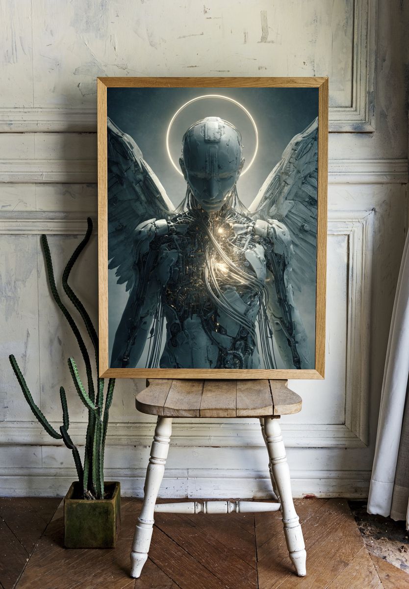 Cyber Angel Halo Poster. room preview
