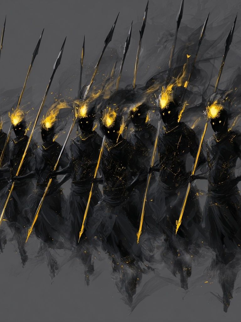 Shadow Spearmen Abstract Print. poster — fine-art art