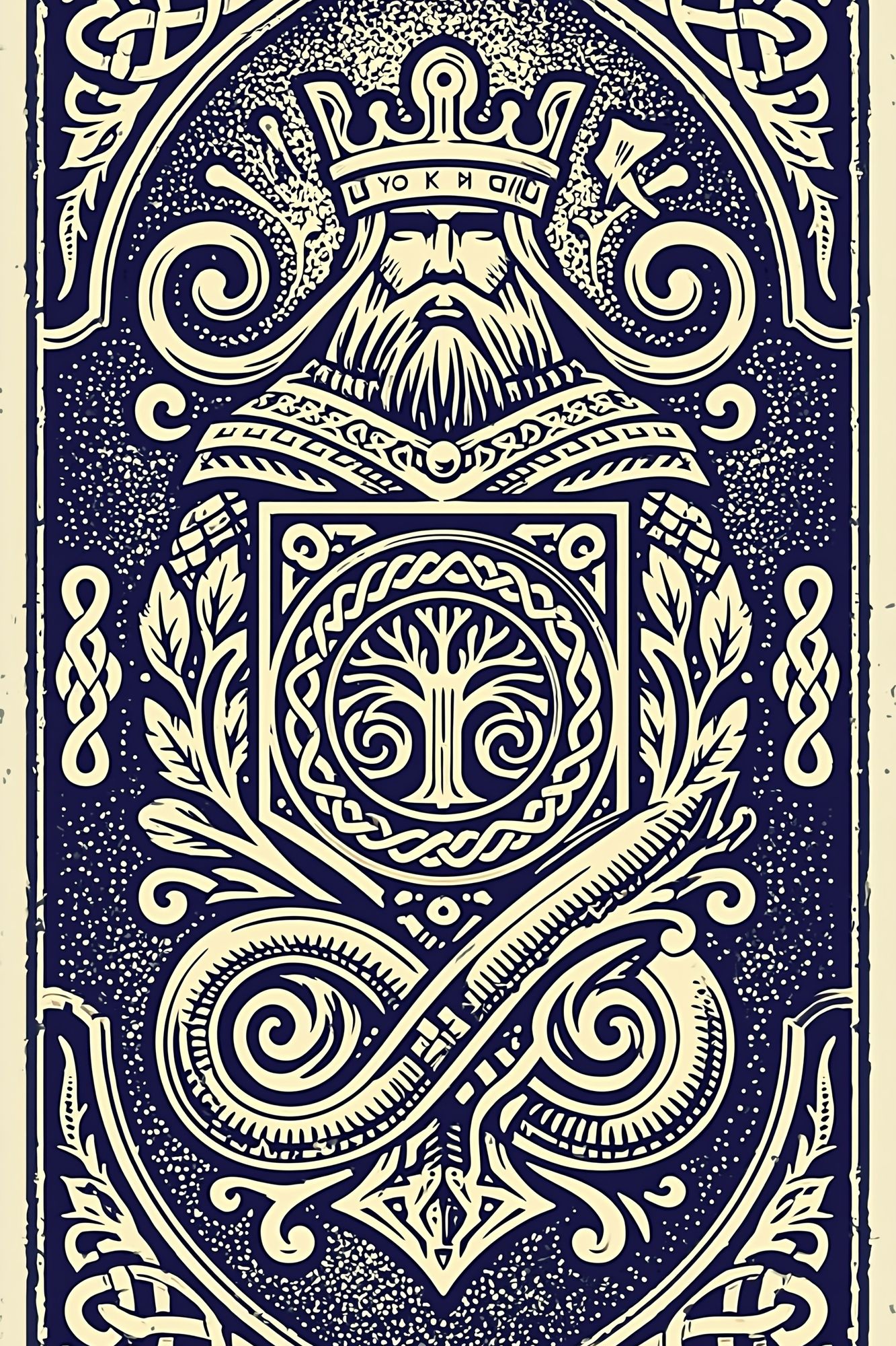 Celtic King Ornamental Print. poster — fine-art art