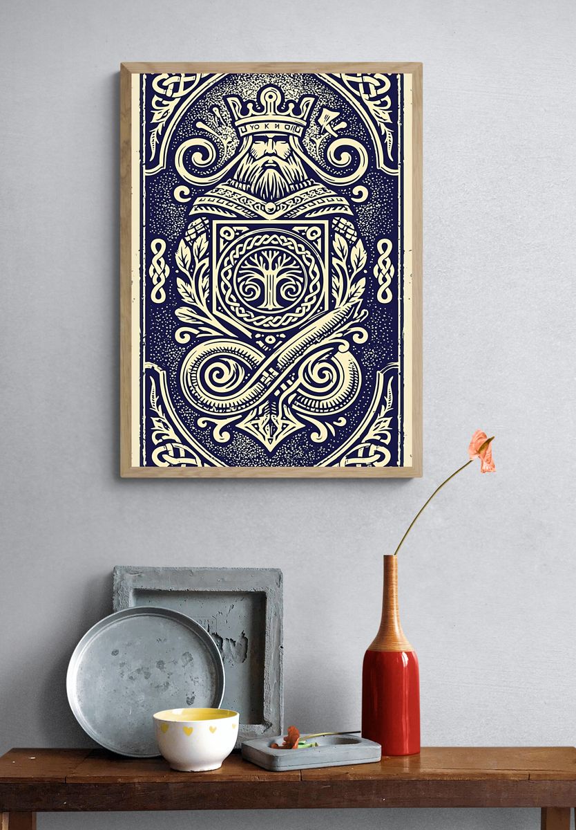 Celtic King Ornamental Print. — room view 3
