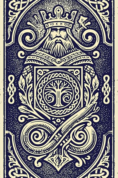 Celtic King Ornamental Print. poster print