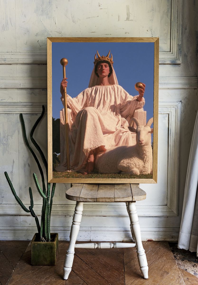 Mythic Queen with Ram Poster. — room view 1