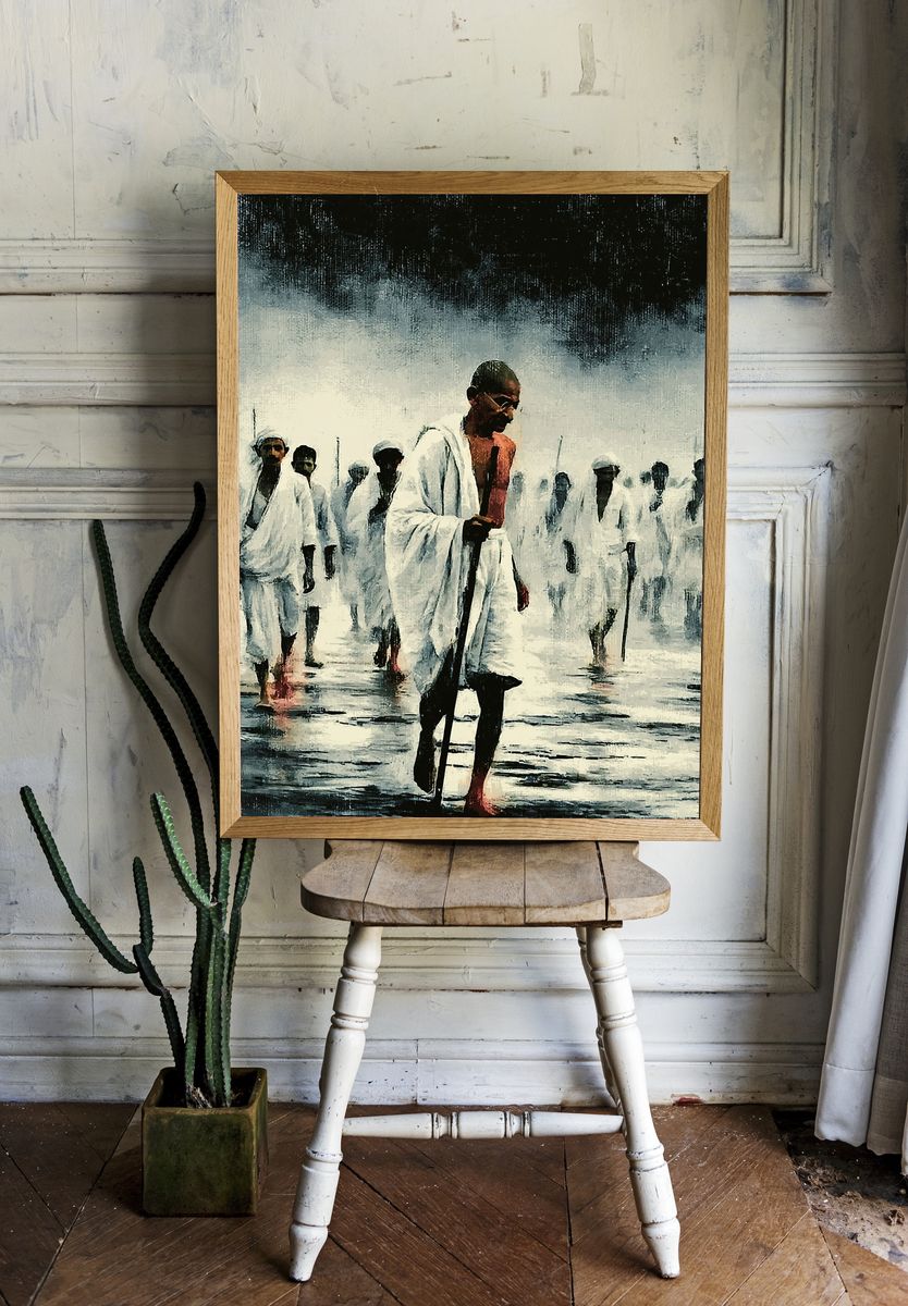 Pilgrims in White — Fine-Art Print. — room view 1
