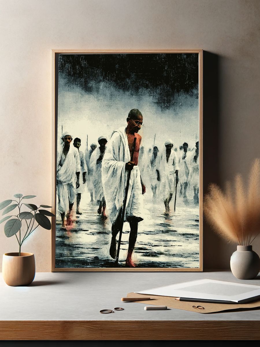 Pilgrims in White — Fine-Art Print. — room view 2