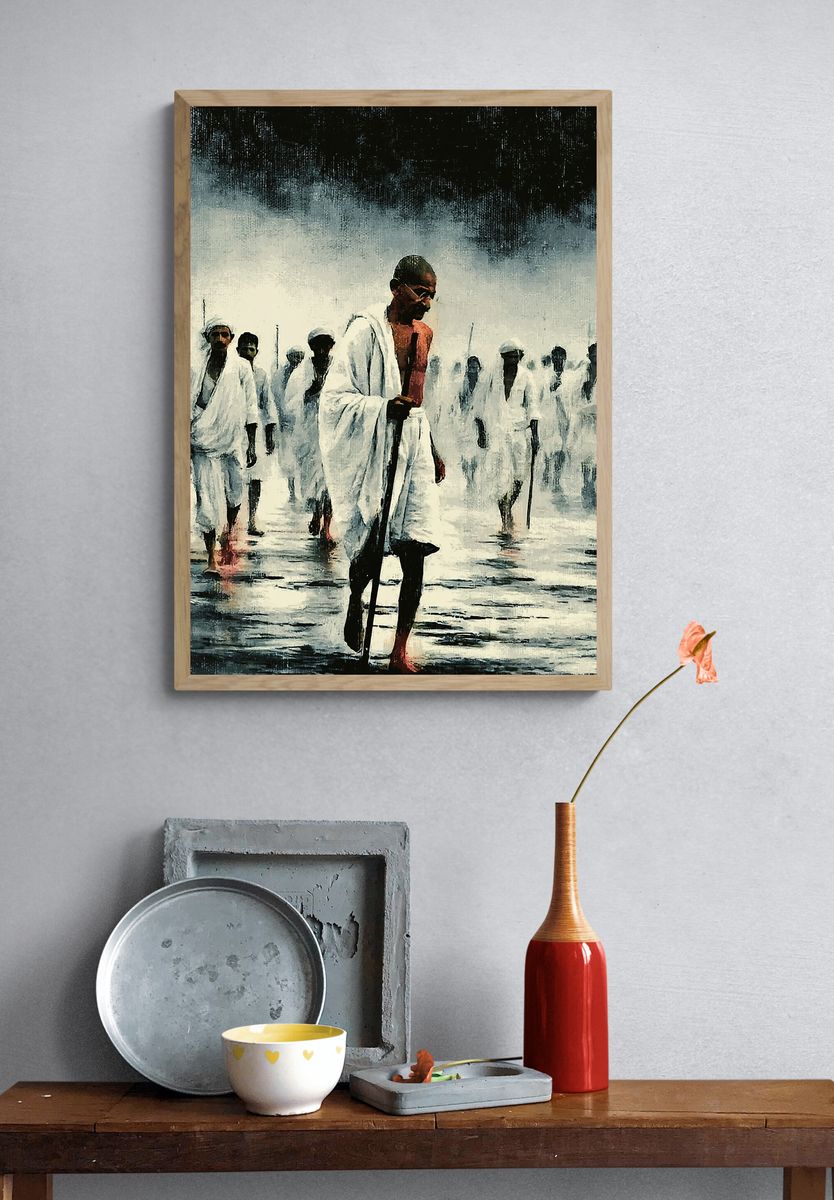 Pilgrims in White — Fine-Art Print. — room view 3