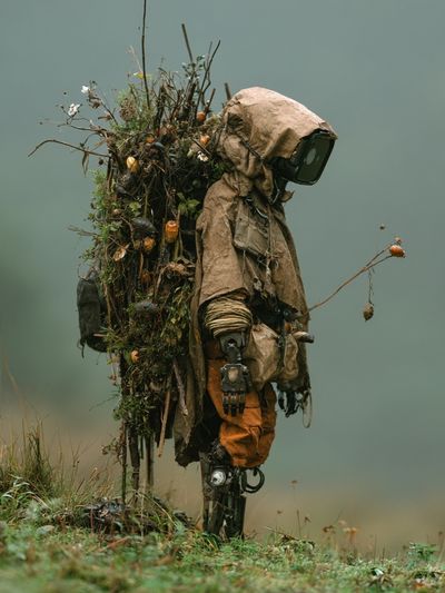 Forest Sentinel Surrealism Print. poster