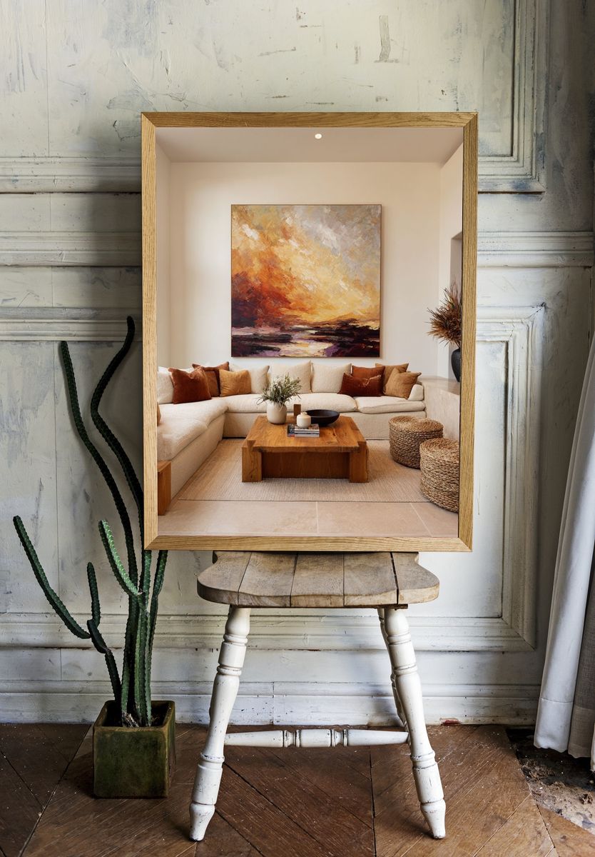 Sunlit Abstract Landscape Poster. room preview