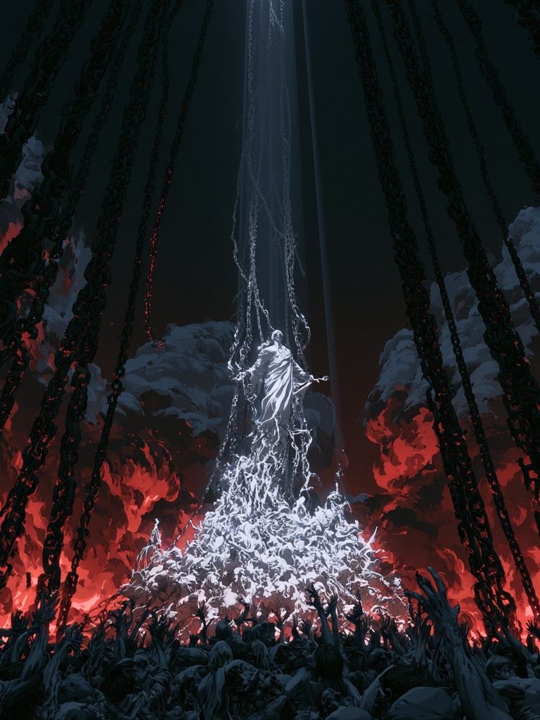 Infernal Ascension Surrealism Poster. poster — fine-art art