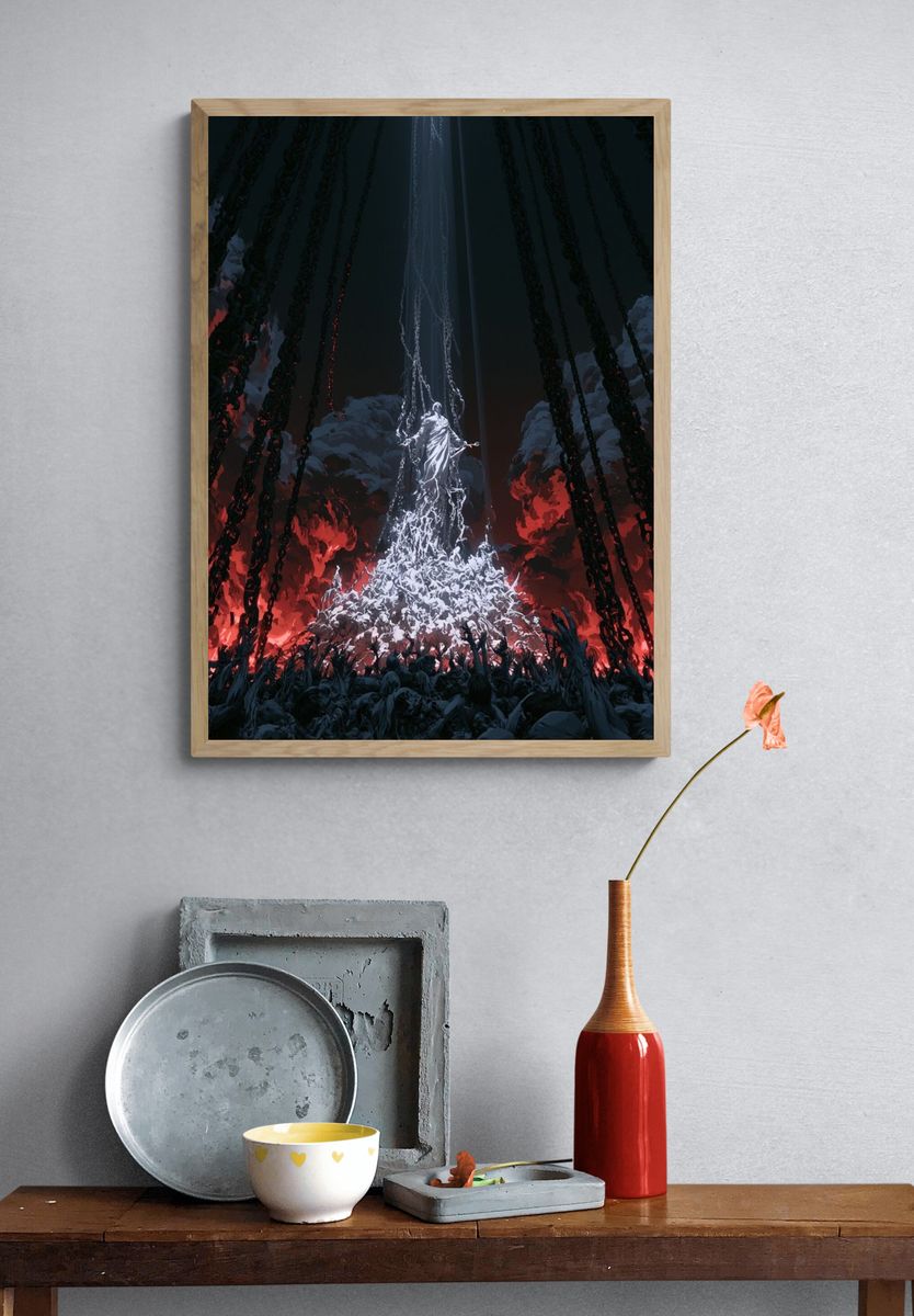 Infernal Ascension Surrealism Poster. — room view 3