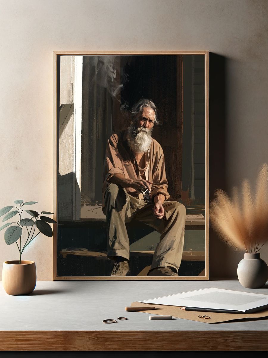 Smoky Porch Portrait Print. — room view 2
