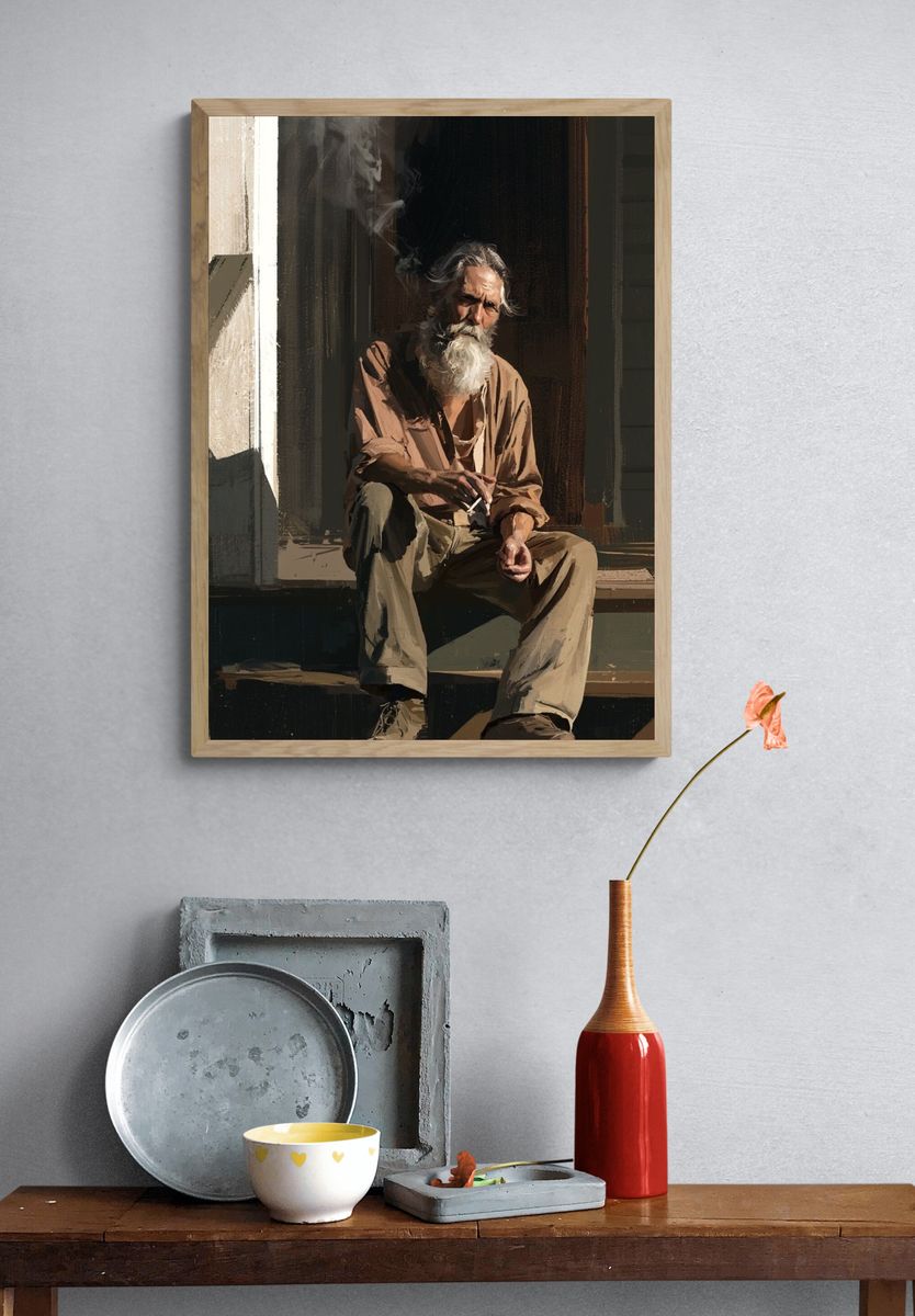 Smoky Porch Portrait Print. — room view 3