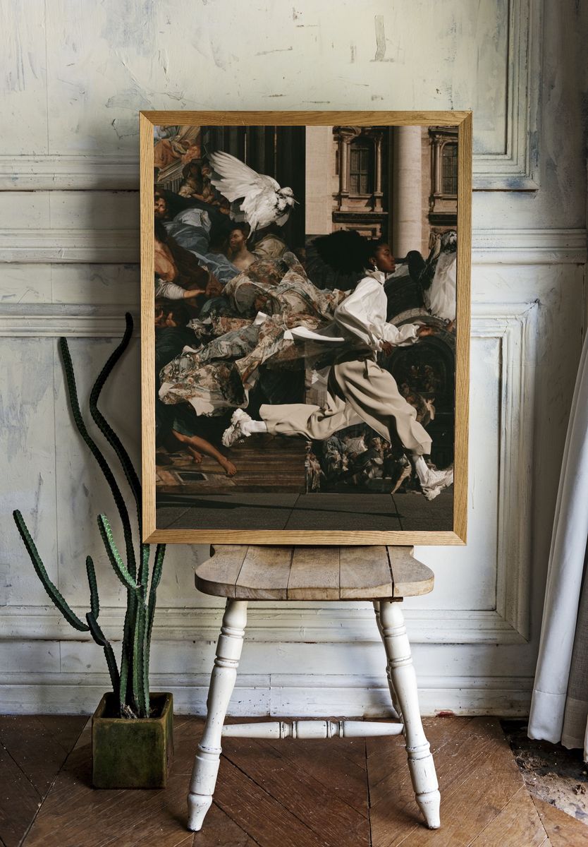 Baroque Fashion Collage Poster. — room view 1
