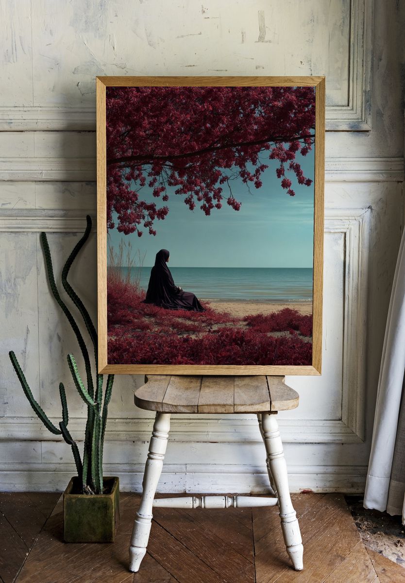 Solitary Seaside Figure Fine-Art Print. room preview