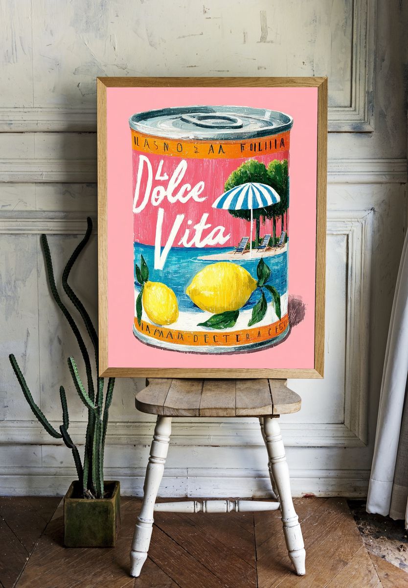 Dolce Vita Can Poster. room preview
