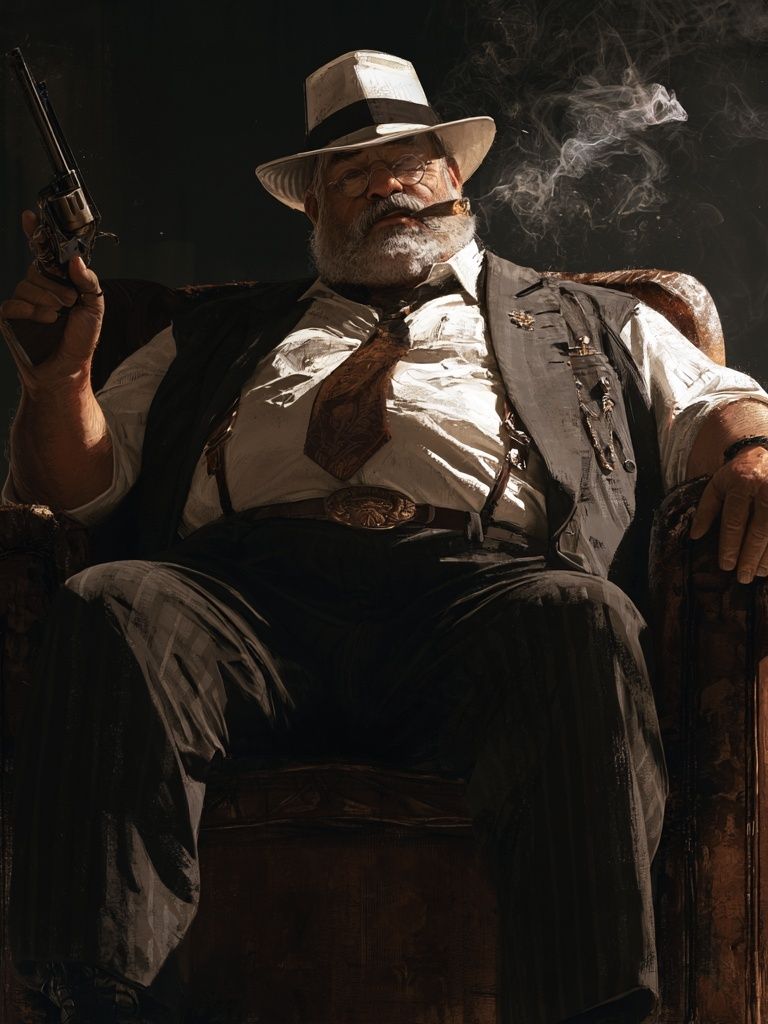Smoky Gangster Portrait Poster. poster detail
