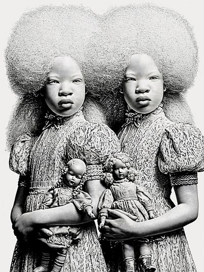 Surreal Twin Portrait Print.