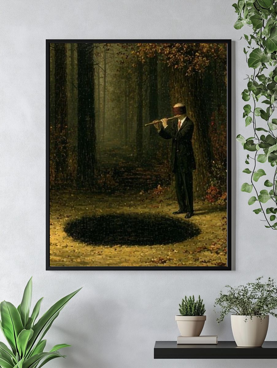 Blind Flutist in the Forest Print. — room view 4