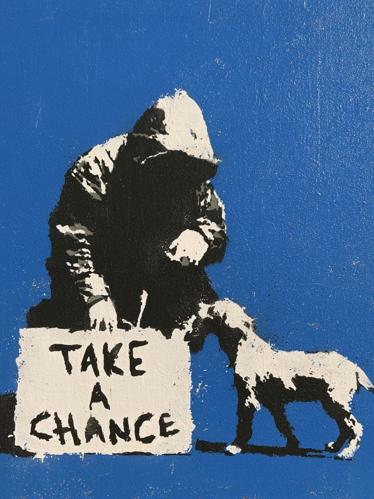 Take a Chance Street-Art Poster. poster — fine-art art