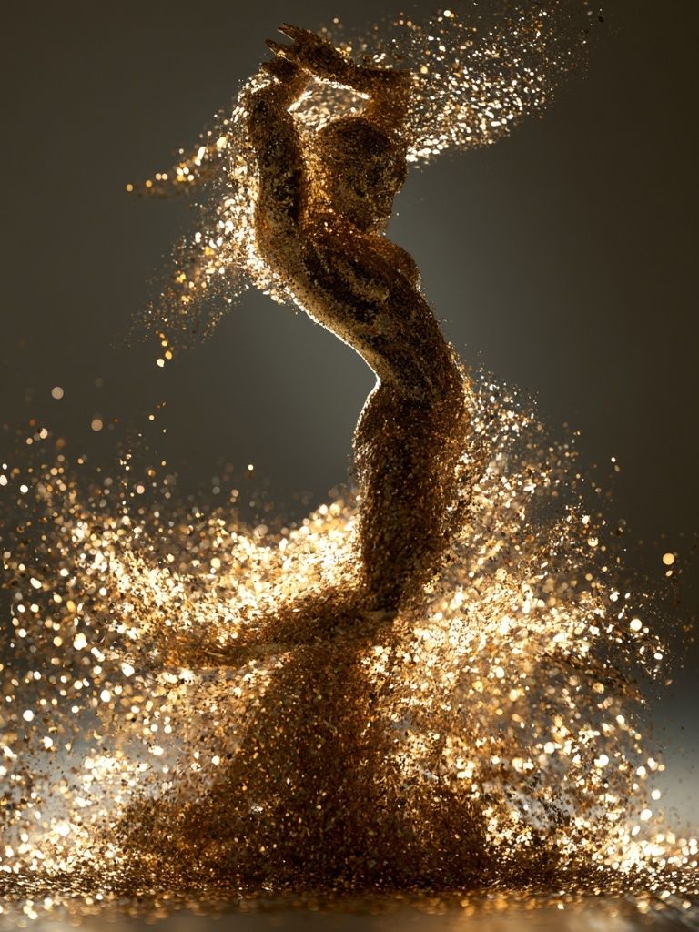 Golden Dancer Abstract Print. poster detail