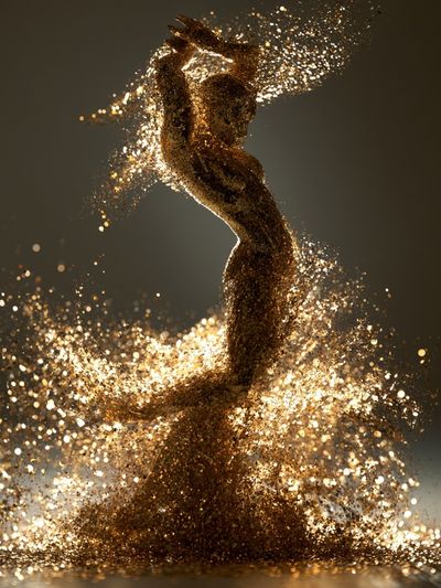 Golden Dancer Abstract Print.